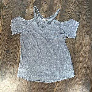 Express One-Eleven shoulder cut out tee